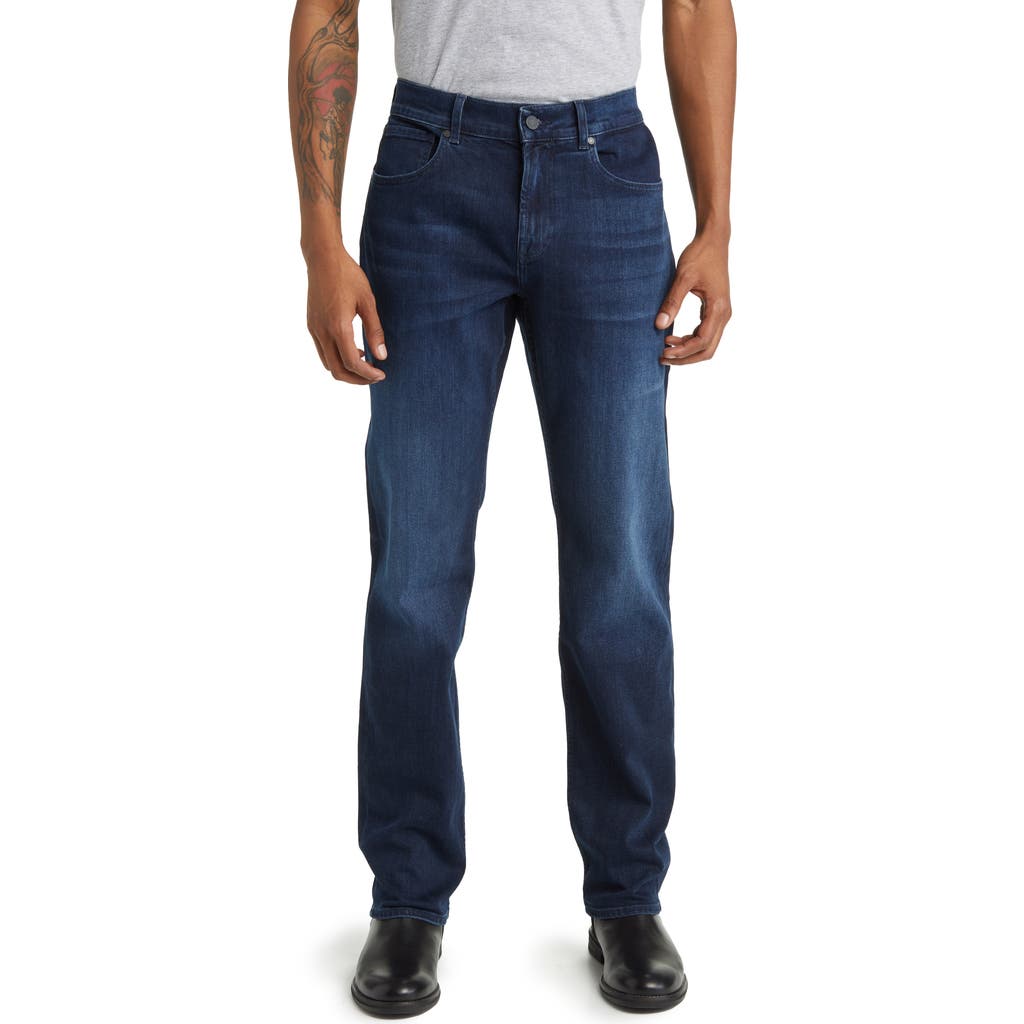 7 For All Mankind The Straight Squiggle Straight Leg Jeans in Dark Blue