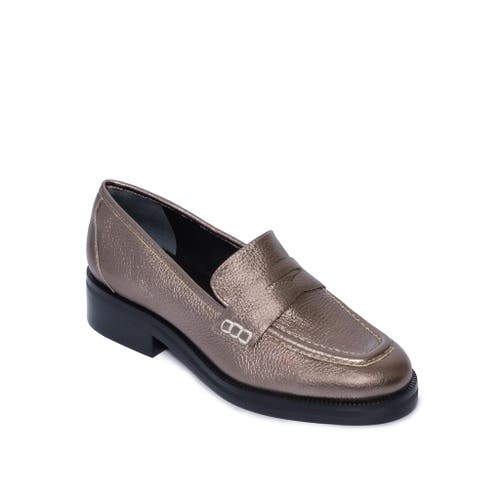 Shop Bernardo Footwear Tabitha Penny Loafer In Pewter