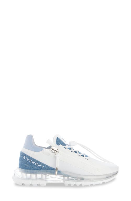 Givenchy Spectre Sneakers In Synthetic Leather And Denim In Denim Blue
