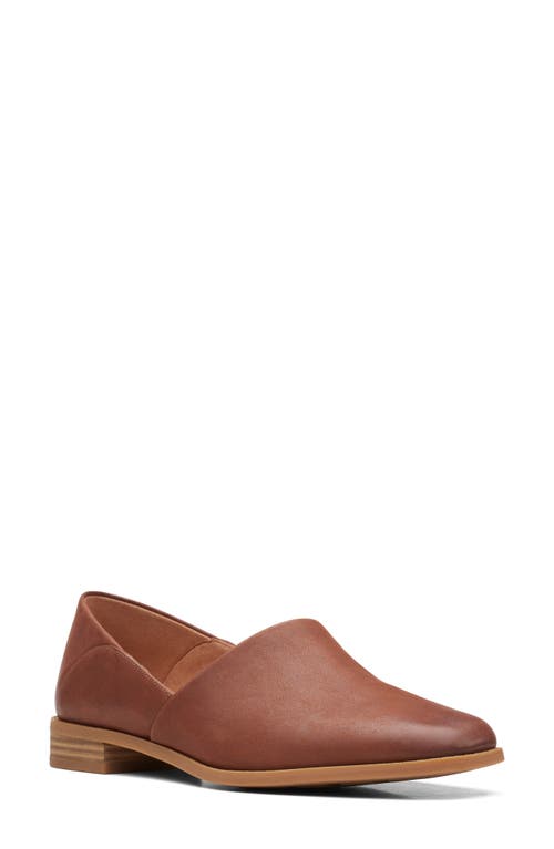 Clarks(r) Pure Belle Slip-On Shoe in Dark Tan Leather