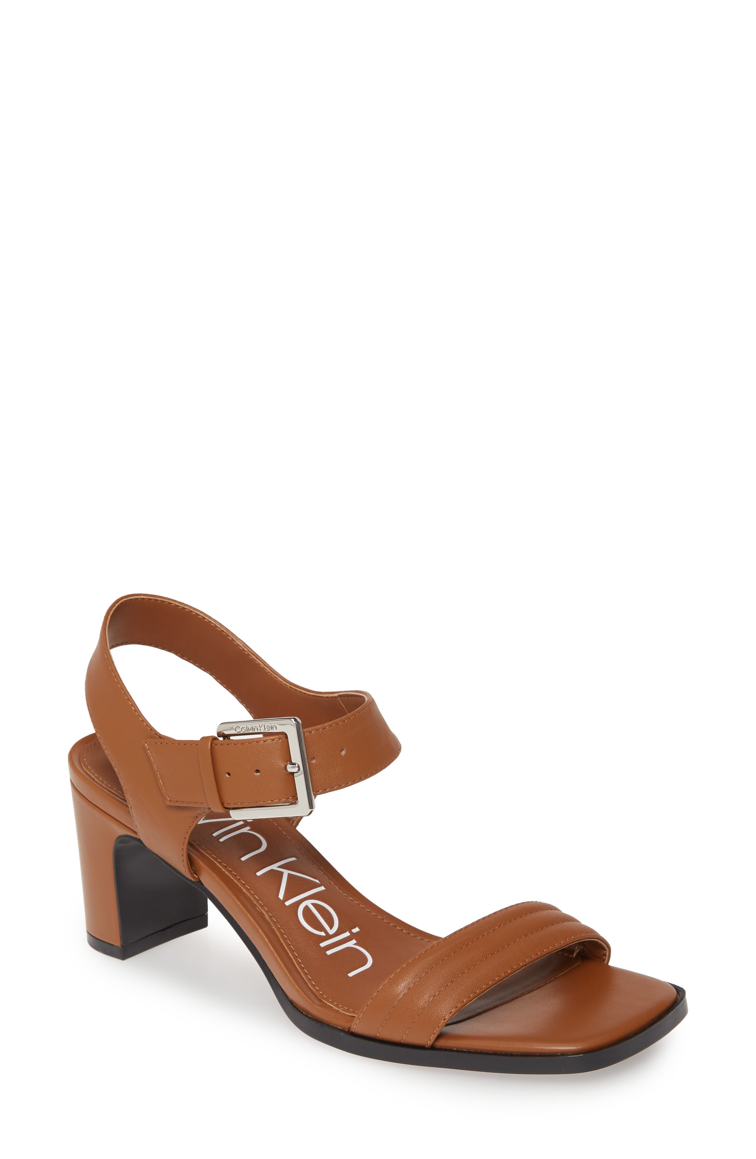 calvin klein block heel sandals