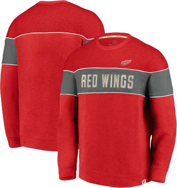 Men's Fanatics Branded Heathered Red Detroit Red Wings Varsity