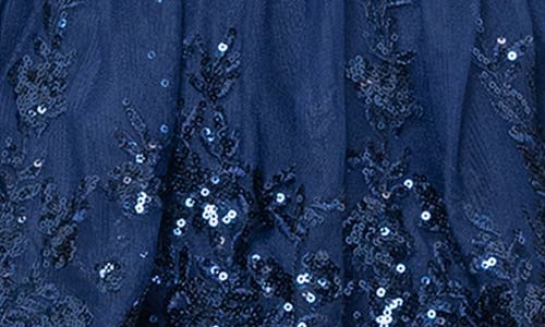 Blondie Nites Sequin Lace Minidress In Navy