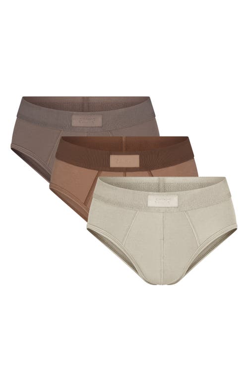 SKIMS SKIMS 3-PACK COTTON & MODAL BLEND BRIEFS 