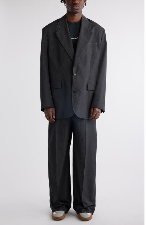 Acne Studios Over Monobreast Blazer In Anthracite Grey