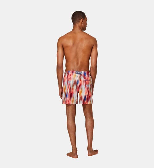 Shop Vilebrequin Ikat Flowers Ultra-light And Packable Swim Trunks In Multicolor