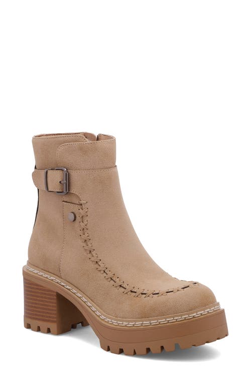 Shop Mia Toula Platform Bootie In Sand