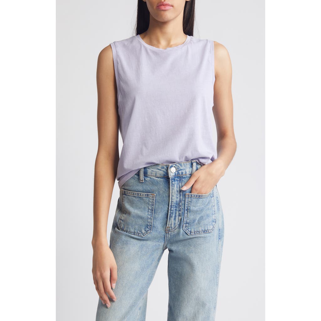 Shop Treasure & Bond Muscle Tee In Purple Argyle