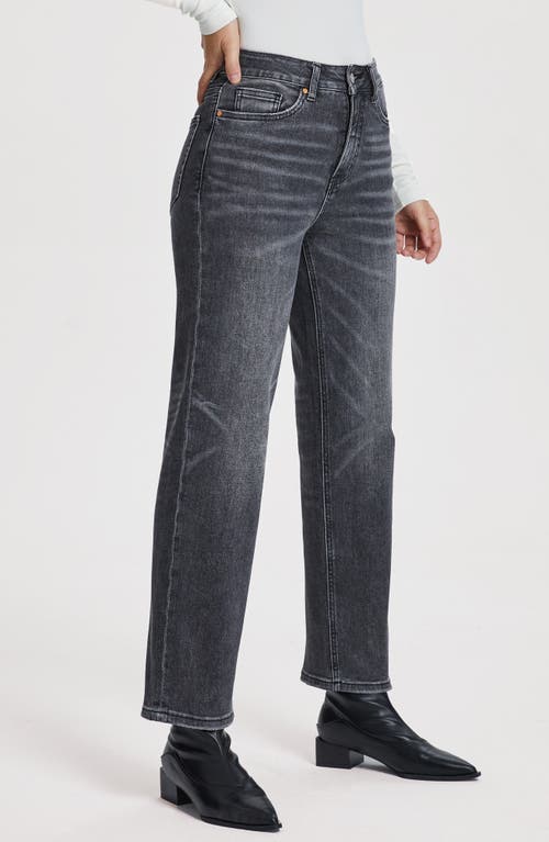 Bayeas Plus Size High Rise Straight Jeans In Black Stone