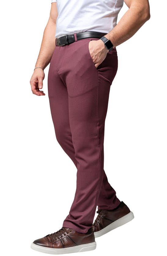 Maceoo Dot Red Four Way Stretch Pants In Red