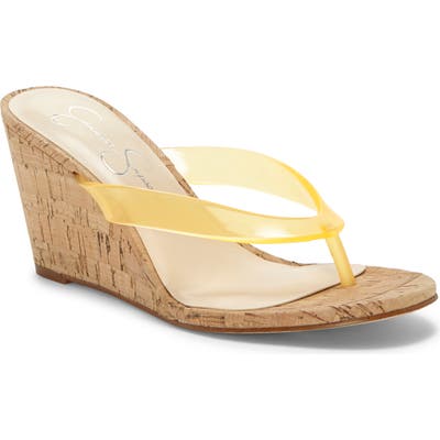 Jessica Simpson Coyrie Wedge Flip Flop- Orange