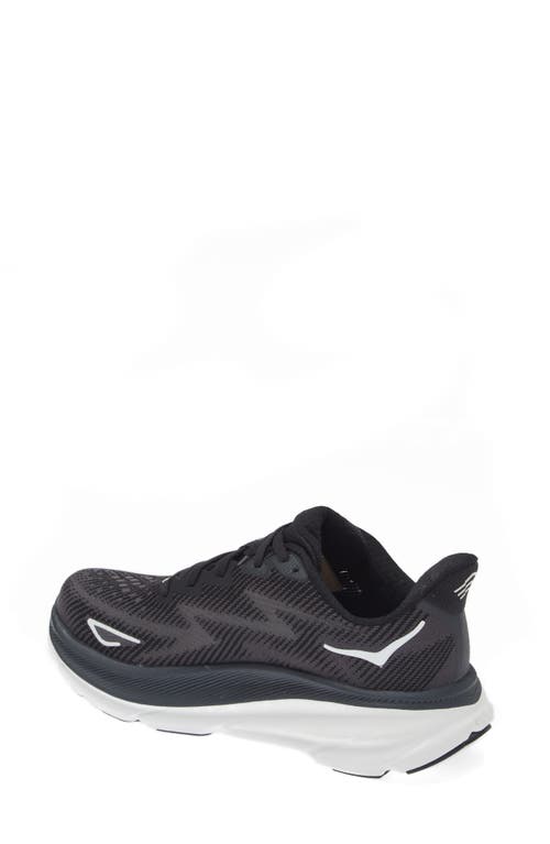 Shop Hoka Clifton 9 Running Shoe In Black/white