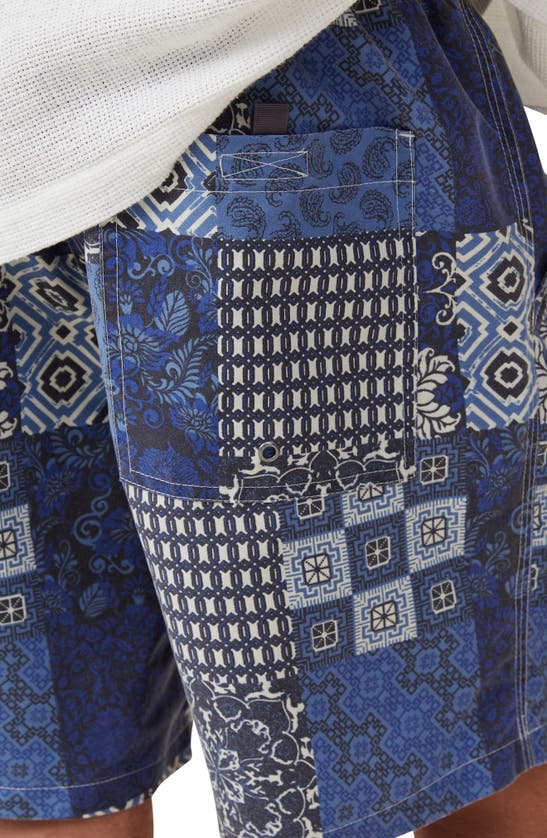 Shop Cotton On Kahuna Drawstring Shorts In Indigo Quilt
