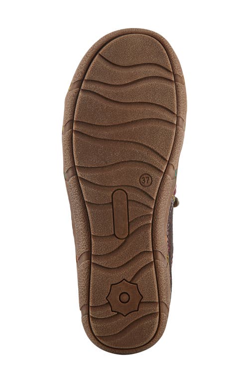 L'artiste By Spring Step Lata Flat In Cabernet Multi
