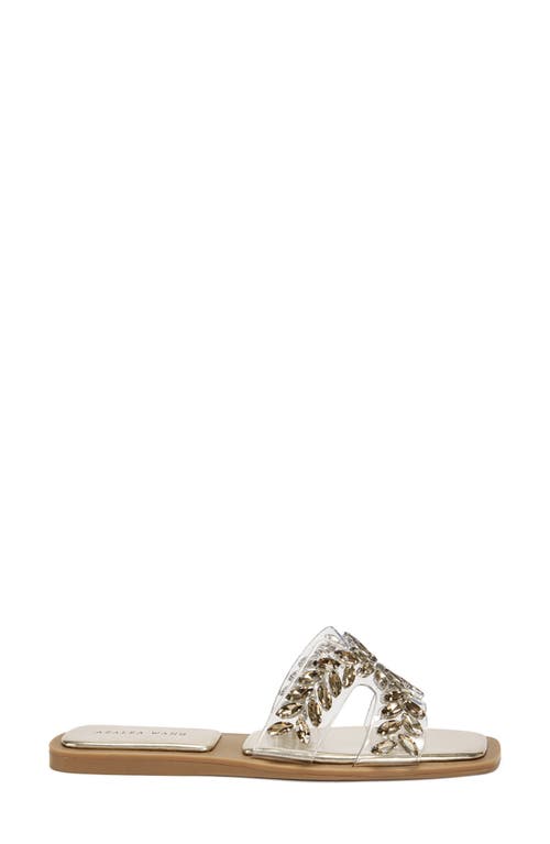 Azalea Wang Falken Slide Sandal In Gold
