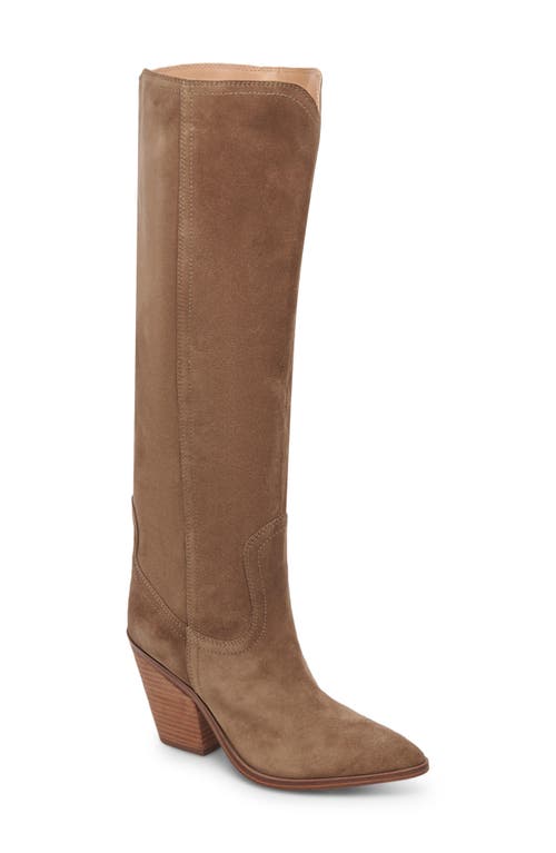 Blondo Wrangle Knee High Waterproof Boot In Taupe Suede