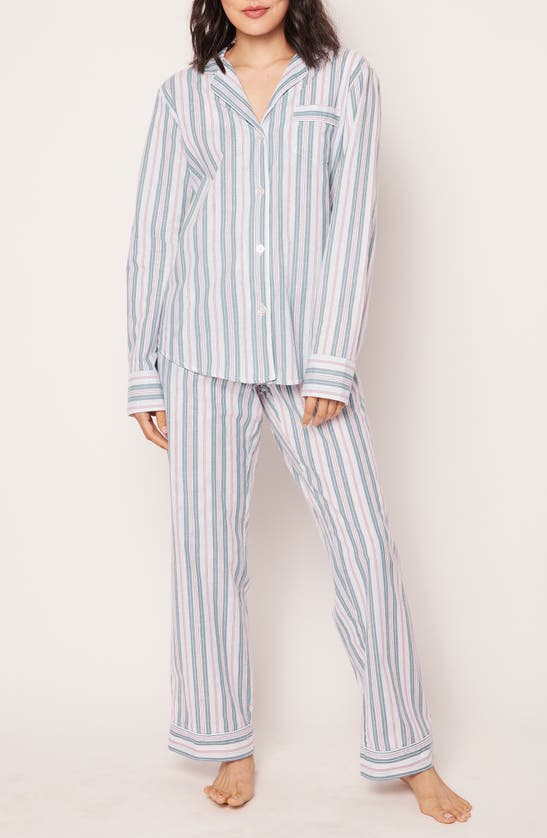 Shop Petite Plume Vintage French Cotton Pajamas In Blue