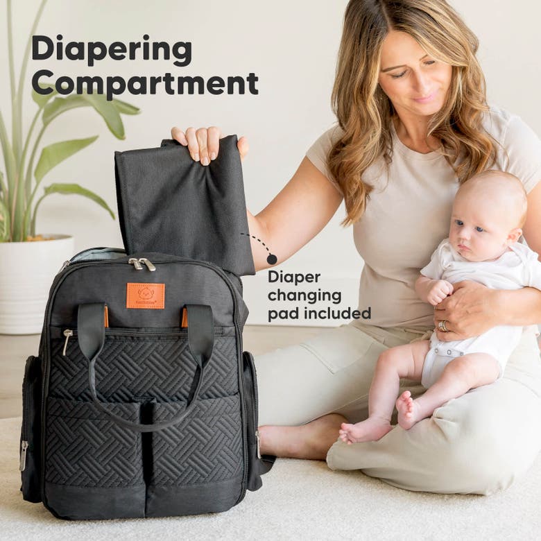 Keababies Bree Diaper Backpack In Charcoal