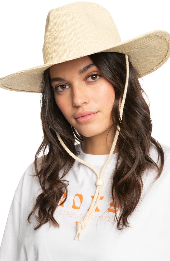 Shop Roxy Sunny Kisses Straw Sun Hat In Natural