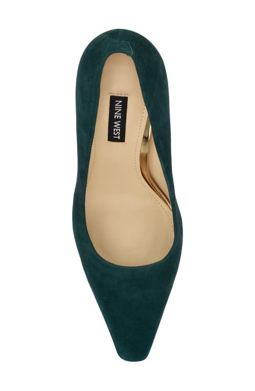 Shop Nine West Oraye Pump In Dark Green