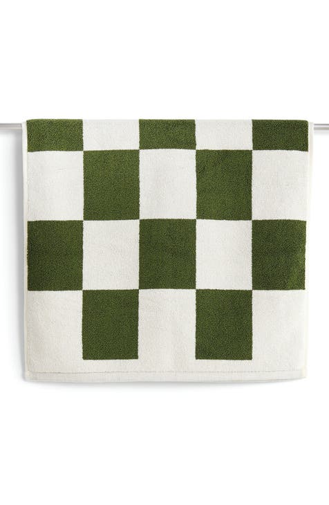 Hay Waffle Hand Towel, Emerald Green