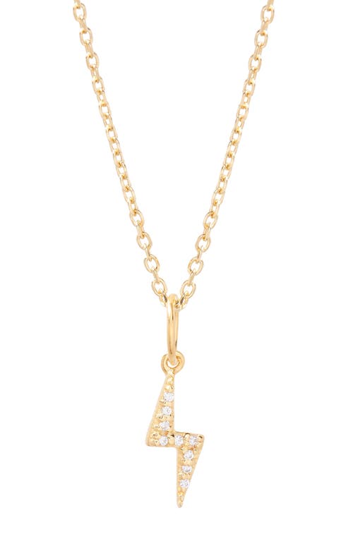 Adeline Bolt Pendant Necklace in Gold
