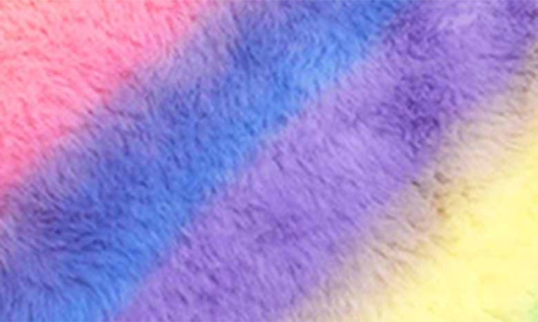 Shop Omg Accessories Kids' Faux Fur Stripe Sleepover Duffle Bag In Bubble Gum