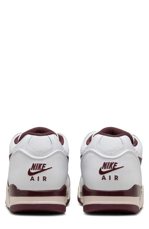 Shop Nike Air Flight 89 Low Basketball Sneaker In White/burgundy Crush/phantom