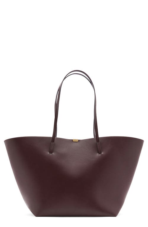 Mango Faux Leather Tote Bag In Brown