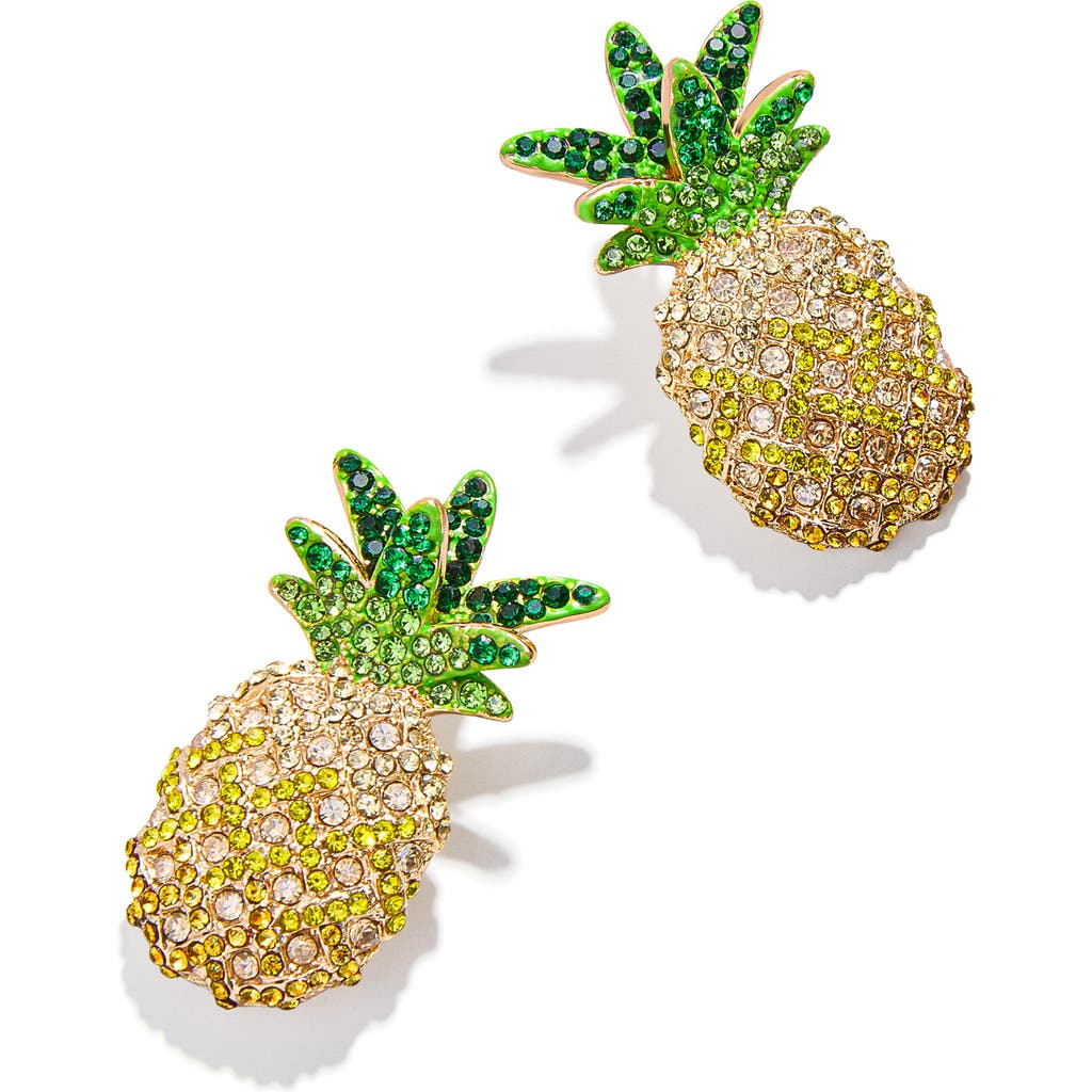 Baublebar Pineapple Pavé Statement Earrings In Gold