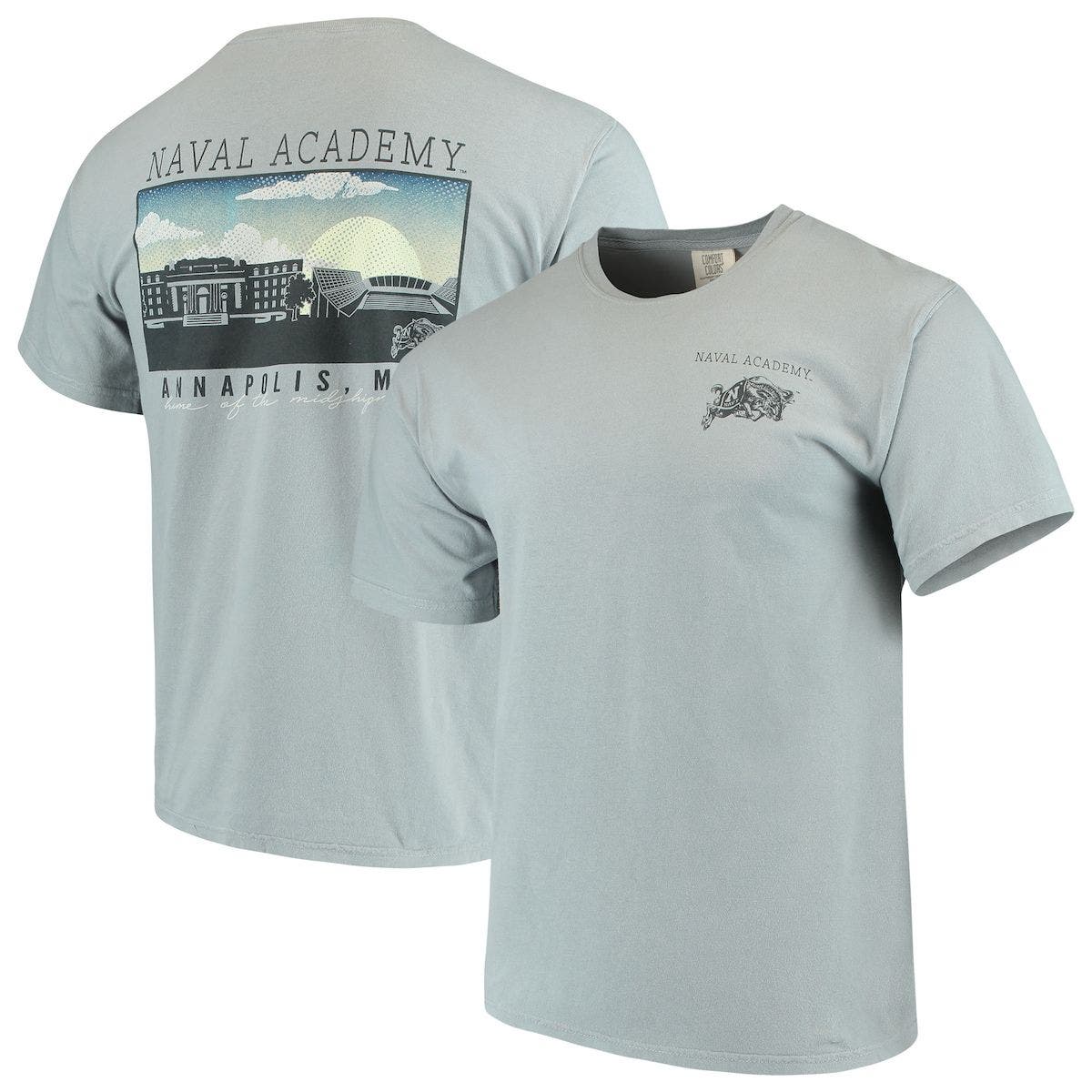 IMAGE ONE Men's Gray Navy Midshipmen 