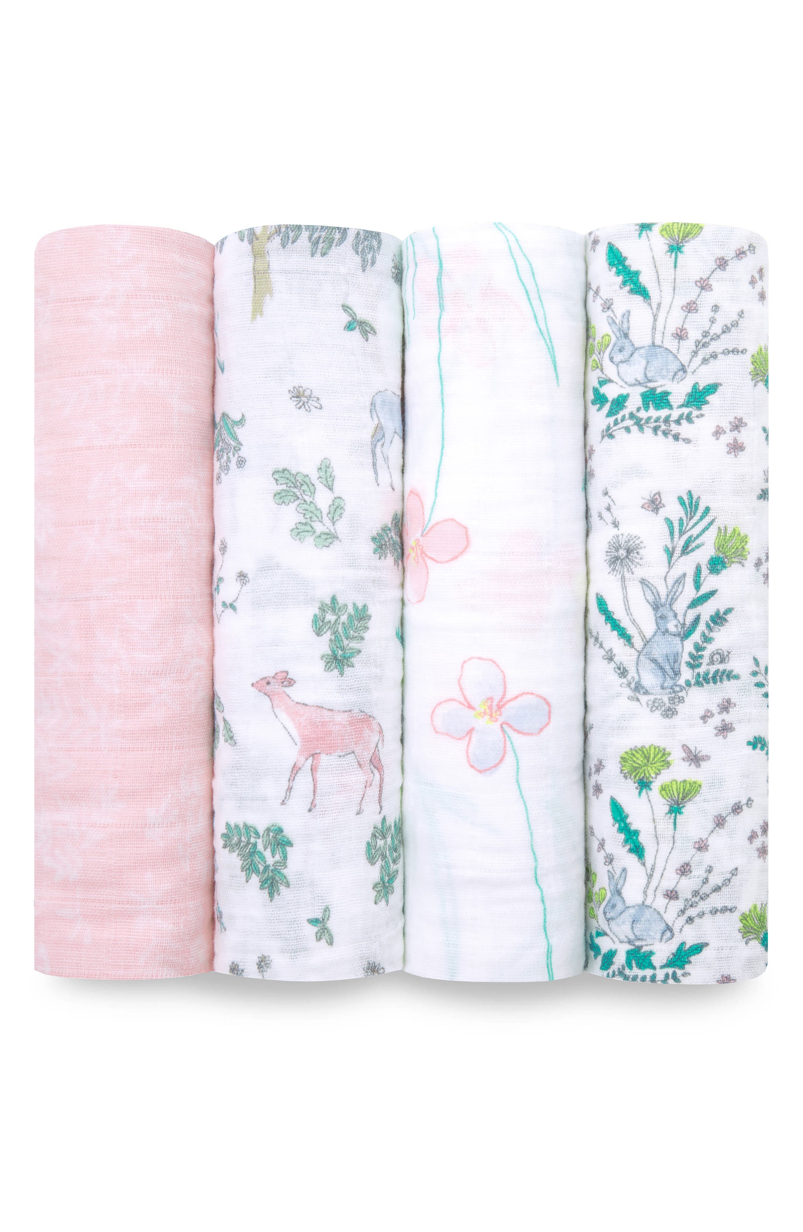 aden + anais White Label Forest Fantasy 4Pack Swaddling Cloths Nordstrom