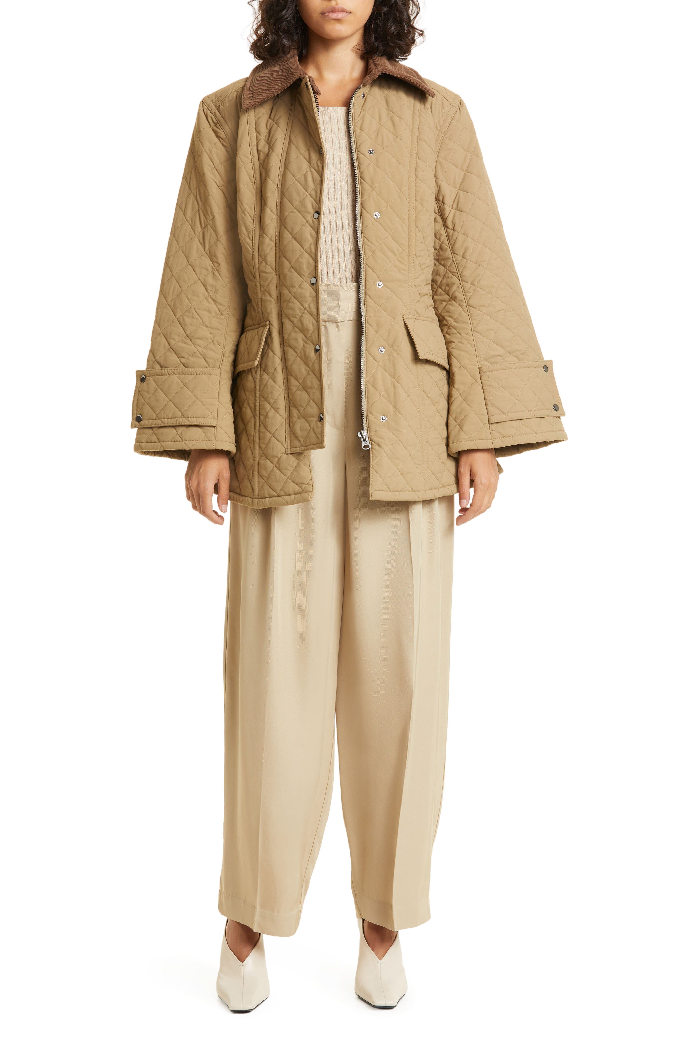 BY MALENE BIRGER Wivi Quilted Jacket in Elmwood Beige Smart Closet