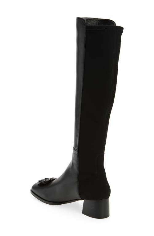 Shop Stuart Weitzman X Sandy Liang Knee High Boot In Black Nappa