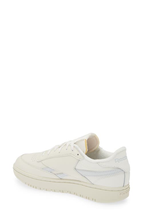 Reebok Club C Double Platform Sneaker In Chalk/chalk/alabaster