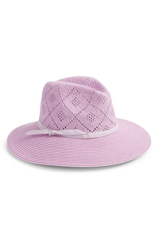 Shop Treasure & Bond Diamond Weave Straw Panama In Pink Lavender Combo