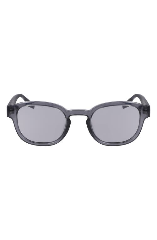 Fluidity 50mm Round Sunglasses in Crystal Cyber Grey