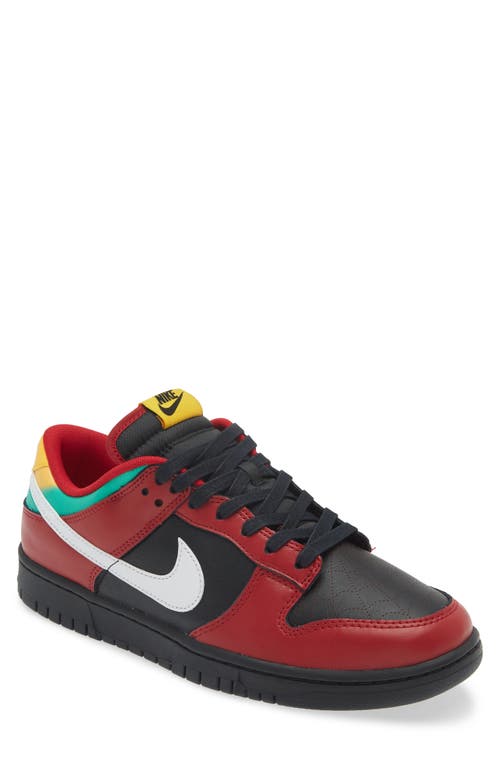 Shop Nike Dunk Low Retro Basketball Sneaker In Black/white/gym Red