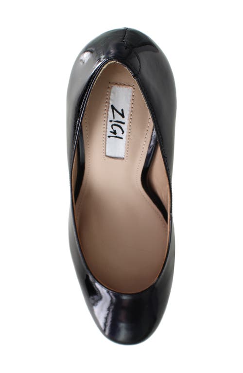 Zigi Giorgia Platform Pump In Black Patent