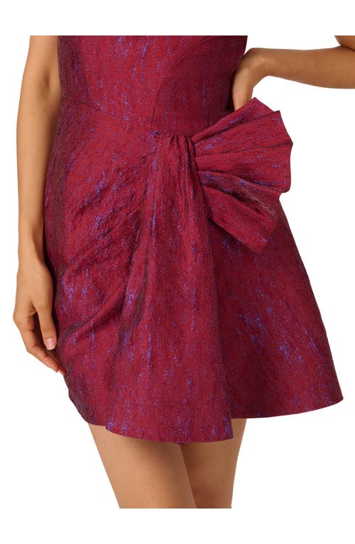 Liv Foster Sleeveless Jacquard Minidress In Wine Red