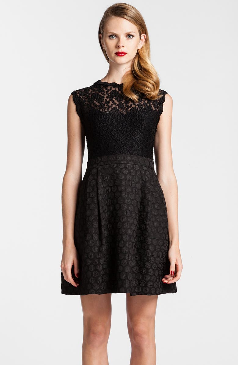 Cynthia Steffe Mixed Media Fit & Flare Dress | Nordstrom