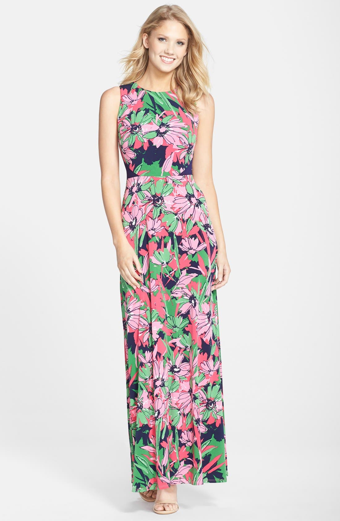 Taylor Dresses Print Jersey Maxi Dress Nordstrom