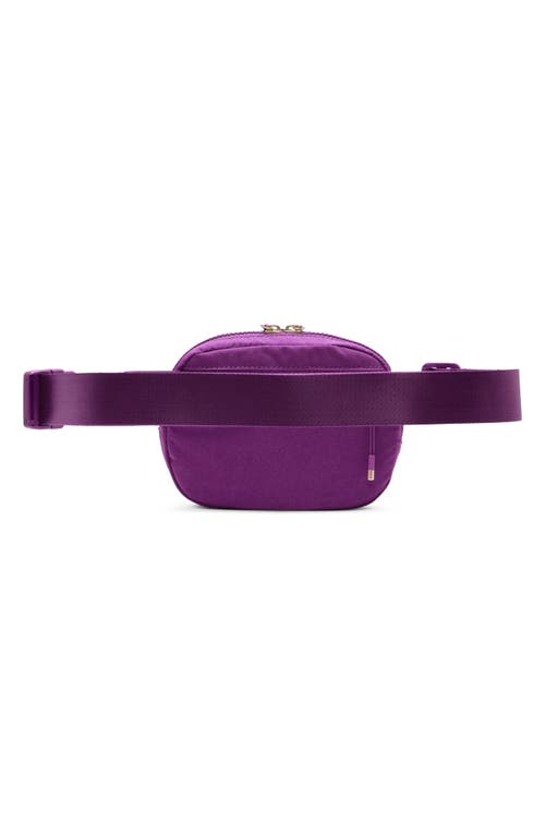 Shop Nike Aura Belt Bag In Viotech/viotech/gold Star