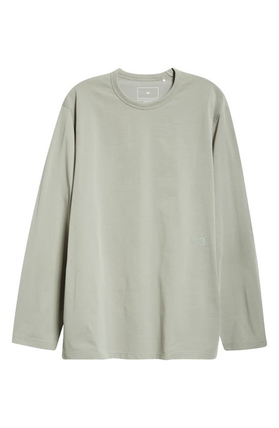 Y-3 Prem Long Sleeve T-shirt In Solid Grey