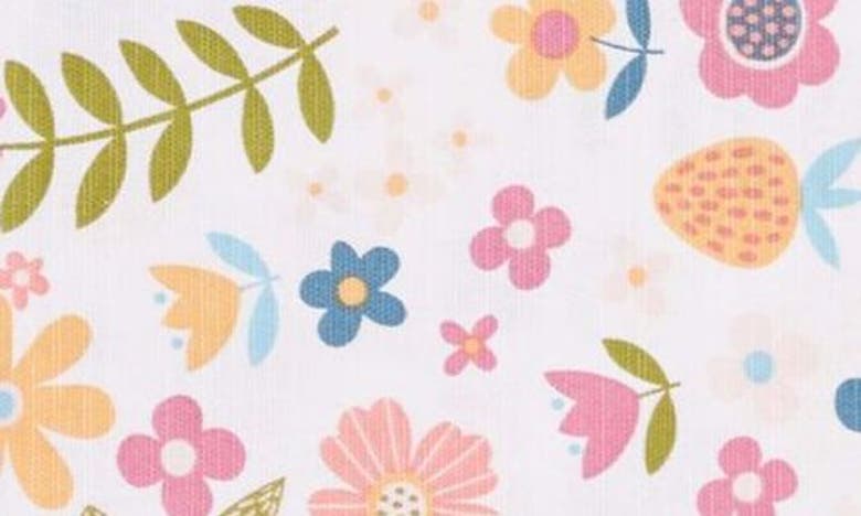 Shop Envogue Spring Floral Cotton Tablecloth In White Multi