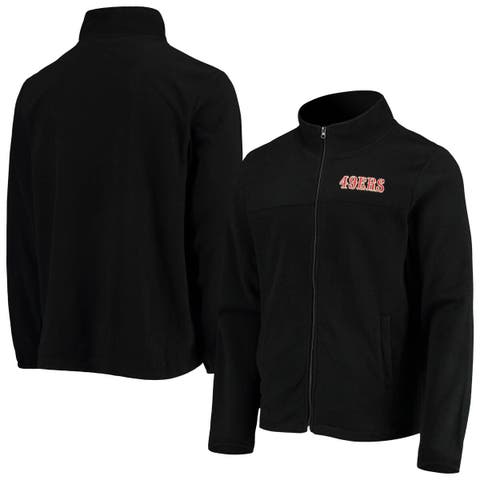 : Antigua Men's Black/Gold San Francisco 49ers Generation  Quarter-Zip Pullover Jacket : Sports & Outdoors