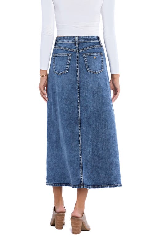Wash Lab Denim Remi Denim Maxi Skirt In Remi Blue