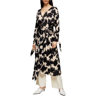 Topshop Boutique Floral Print Wrap Dress, US (fits like 2-4) - Black