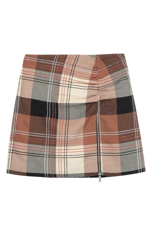 Truce Kids' Plaid A-Line Skort in Brown Plaid