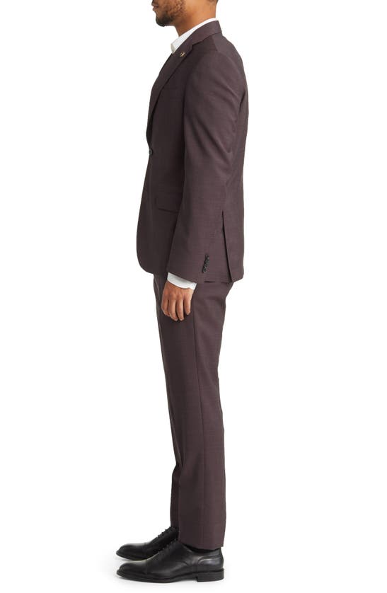 Shop Ted Baker London Roger Extra Slim Fit Solid Wool Suit In Burgundy